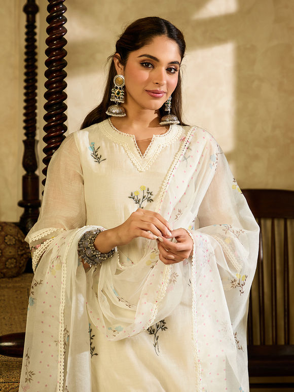 white kurtis pure